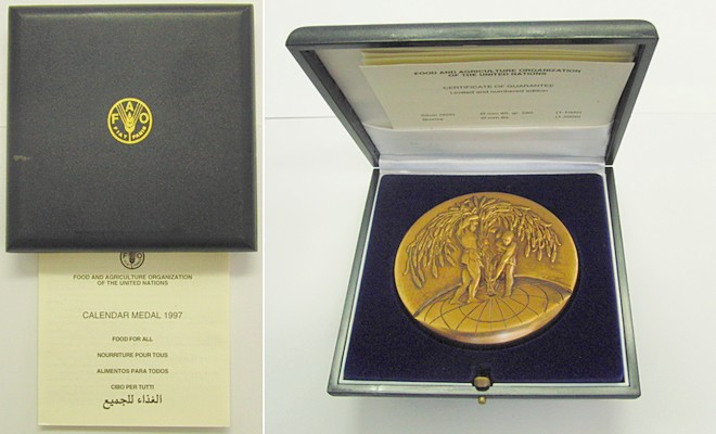  United Nations  Medaille  1997  FM-Frankfurt  Gewicht: 2,67g Bronze  vorzüglich   