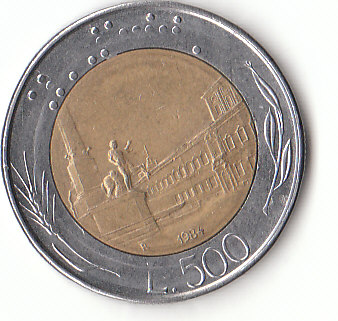 500 Lire Italien 1984 (F844)