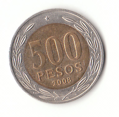  500 Pesos Chile 2008 (F847)   