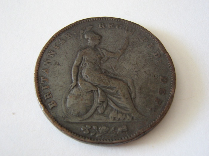  Großbritannien 1 Penny 1853 Victoria Dei Gratia   