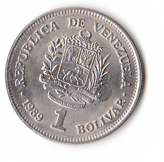  1 Bolivar Venezuela 1989 (F958)   