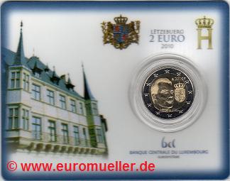 Luxemburg ...2 Euro Sondermünze 2010...Wappen...in original CoinCard   