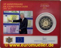 Luxemburg ...2 Euro Sondermünze 2012...Bargeld...in original CoinCard   