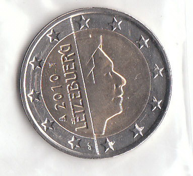 2 Euro Luxemburg 2010 Prägefrisch geringe Auflage
