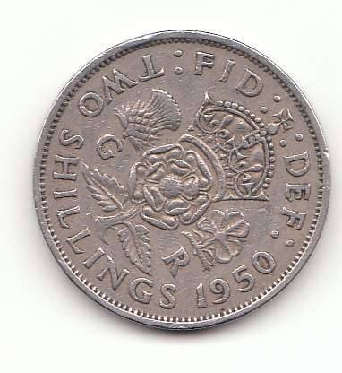  2 Shillings Großbritannien 1950( G041)   