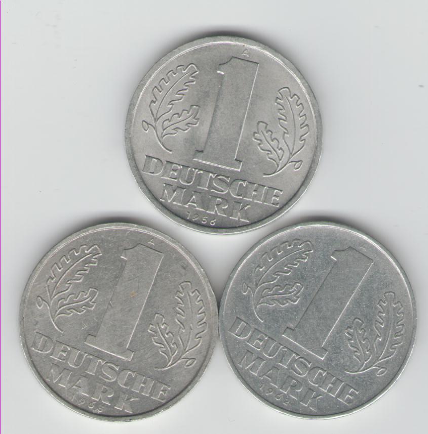  Lot 1 DM Münzen DDR(k87)   