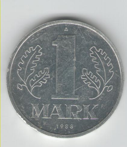 1 Mark Münze DDR 1988 A(k88)
