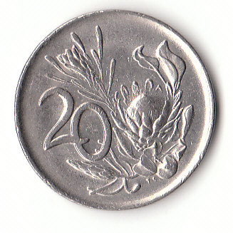  20 Cent Süd- Afrika 1975 (G058)   