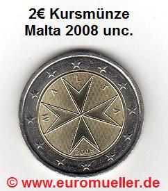 Malta ...2 Euro Kursmünze 2008...lose/unc.   