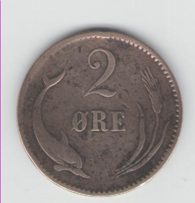  2 Öre Dänemark 1881(k99)   