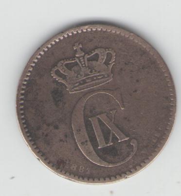  2 Öre Dänemark 1881(k99)   