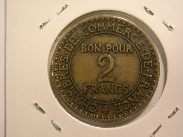 12048  Frankreich  2 Francs Industrie  1922 in vz/vz+   