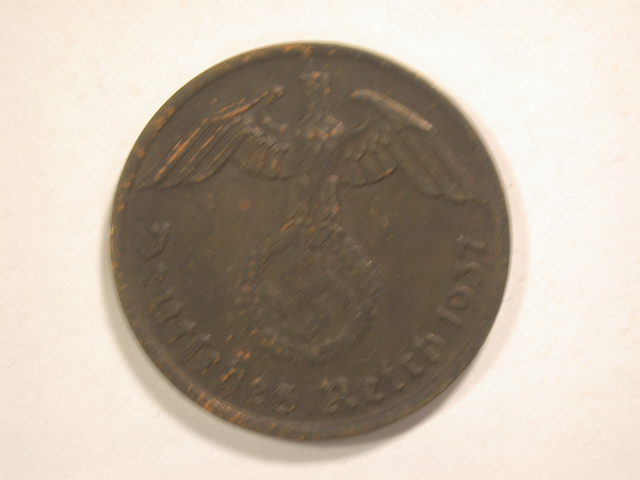12049 III Reich 2 Pfennig 1937 D in vz-st