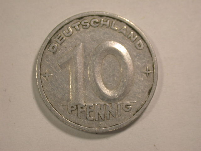  12050  DDR  10 Pfennig  1950  A in ss/ss+   