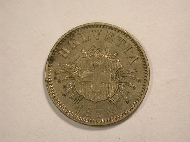 12051 Schweiz 5 Rappen 1874 in vz/vz-st RRR