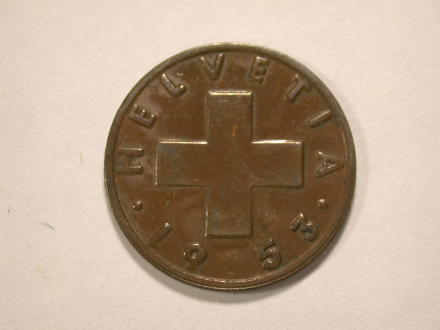 12051 Schweiz 2 Rappen 1953 in vz-st/f.st