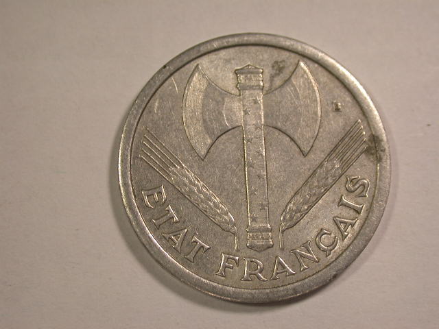  12052  Frankreich  2 Franc  1943 in vz/vz-st   