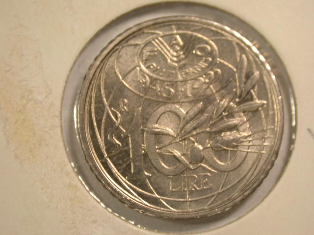 12052 Italien 100 Lire 1995 FAO in STempelglanz