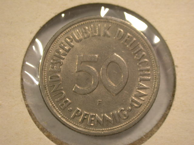  12052  BRD  50 Pfennig  1950 F  in vz/vz-st   