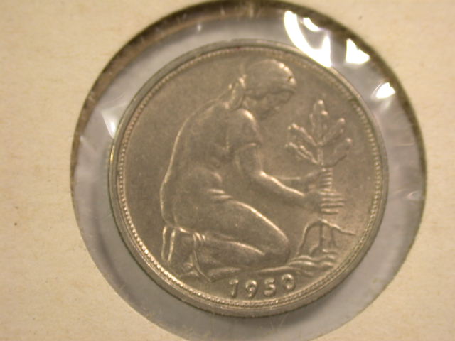  12052  BRD  50 Pfennig  1950 F  in vz/vz-st   