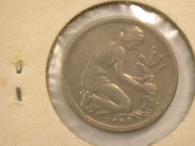  12052  Bank Deutscher Länder  50 Pfennig  1949 D  in besser   