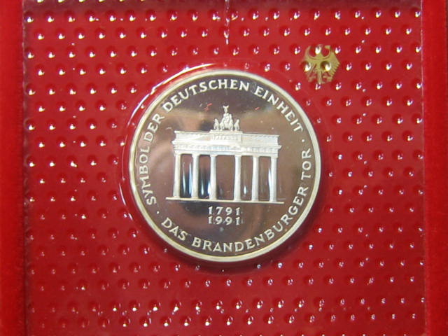  BRD 10 DM 1991 Brandenburger Tor PP Proof OBH   