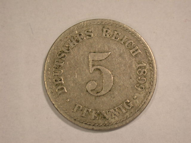12055 KR 5 Pfennig 1899 A in sehr schön