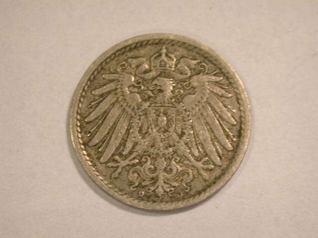  12055  KR  5 Pfennig  1913 D in sehr schön   