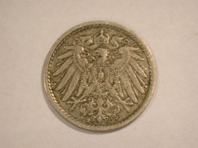  12055  KR  5 Pfennig  1913 D in sehr schön   