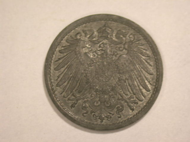  12055  KR  10 Pfennig  Ersatzmünze WW i in Zink 1921 in ST !!!!   