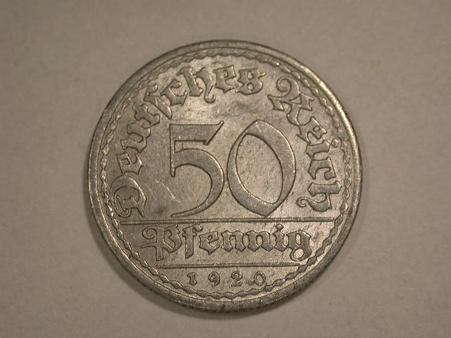  12055  Weimar   50 Pfennig  1920 A  in vz-st/f.st   