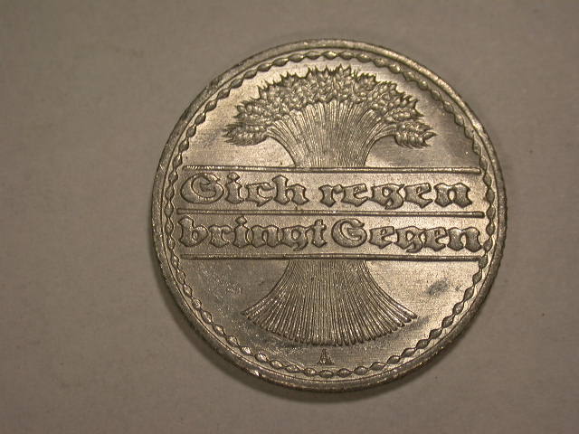  12055  Weimar   50 Pfennig  1921 A  in ST-Fein !!   