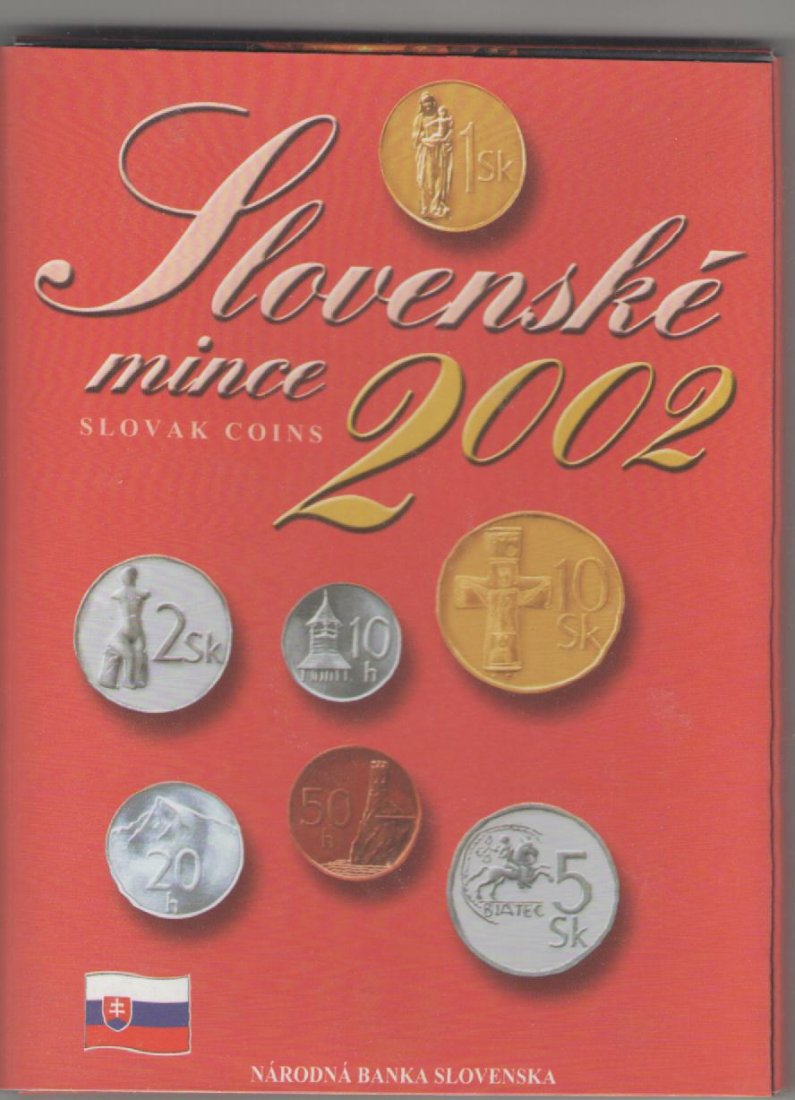  Original Kursmünzensatz Slowakei 2002 stgl   