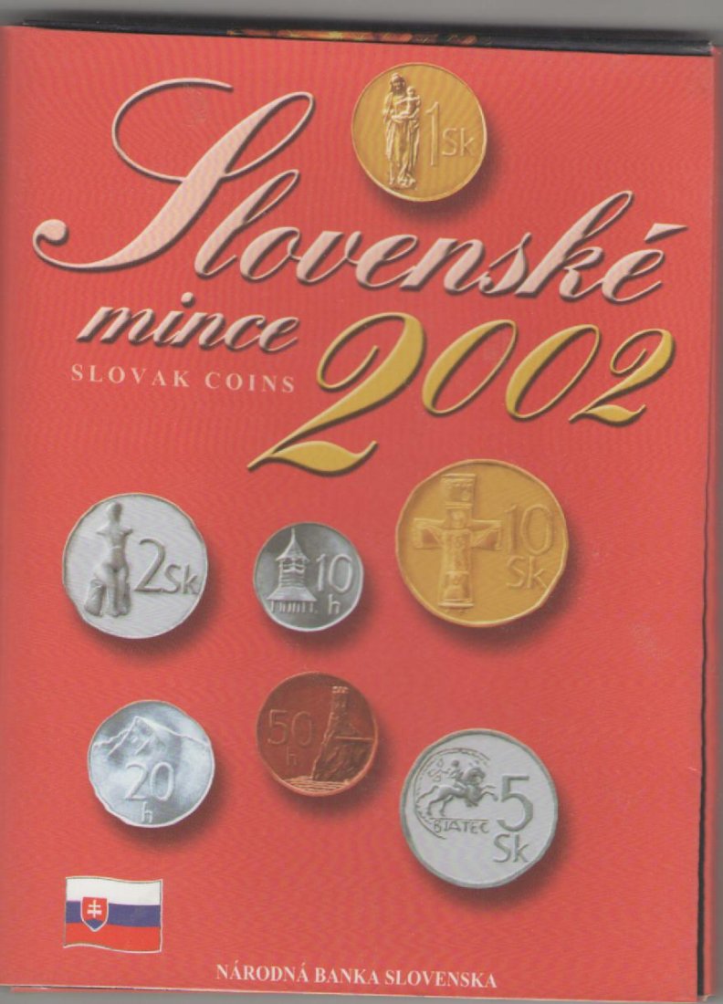  Original Kursmünzensatz Slowakei 2002 stgl   