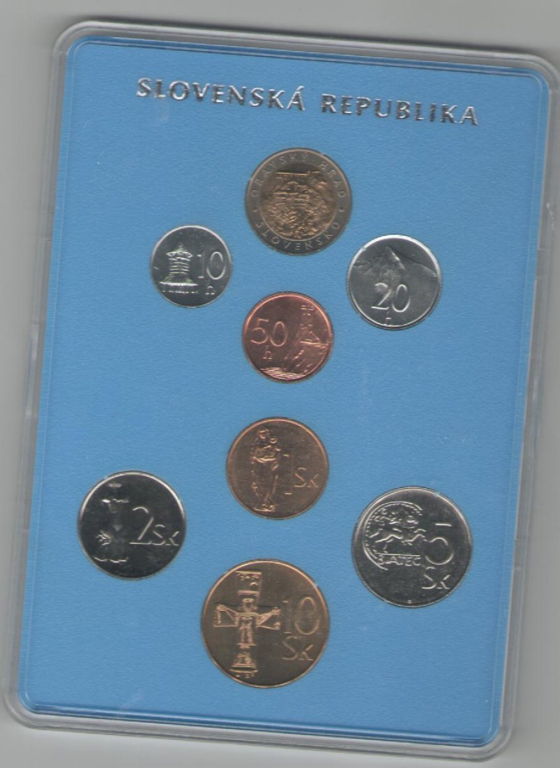  Original Kursmünzensatz Slowakei 2003 stgl   