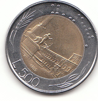 500 Lire Italien 1985 (F874)