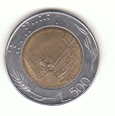  500 Lire Italien 1992  (F872)   