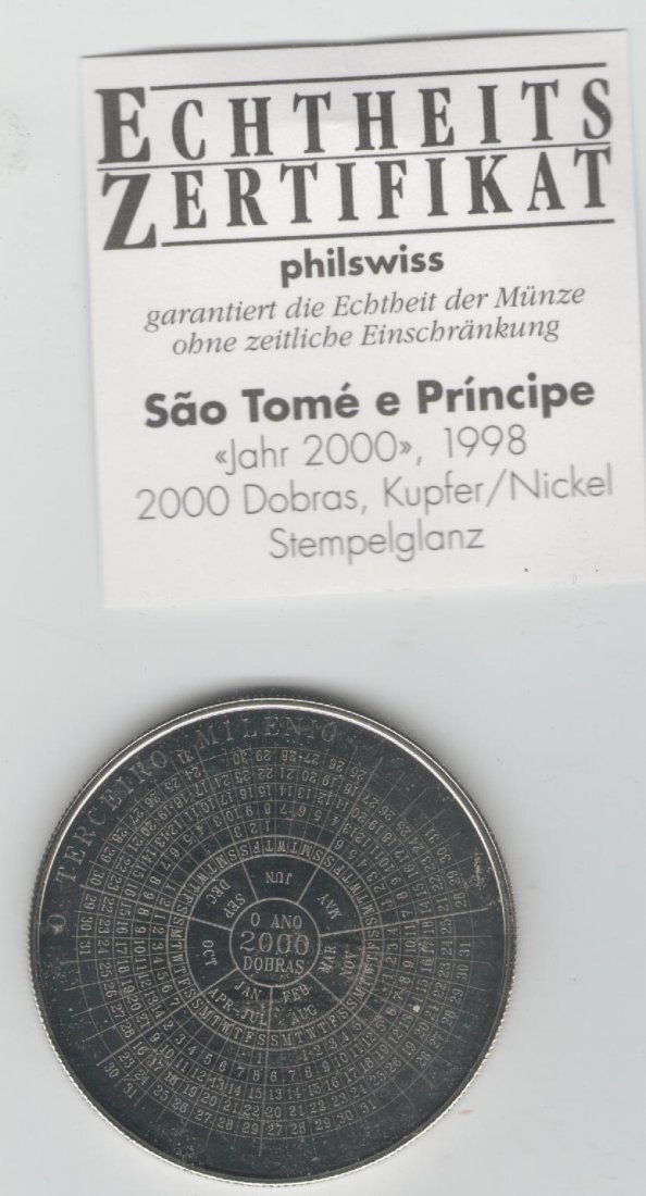  2000 Dobras Sao Tome e Principe(Jahr 2000) 1998 in stgl   