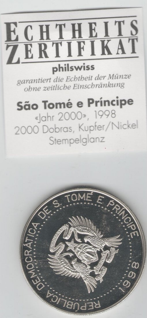  2000 Dobras Sao Tome e Principe(Jahr 2000) 1998 in stgl   
