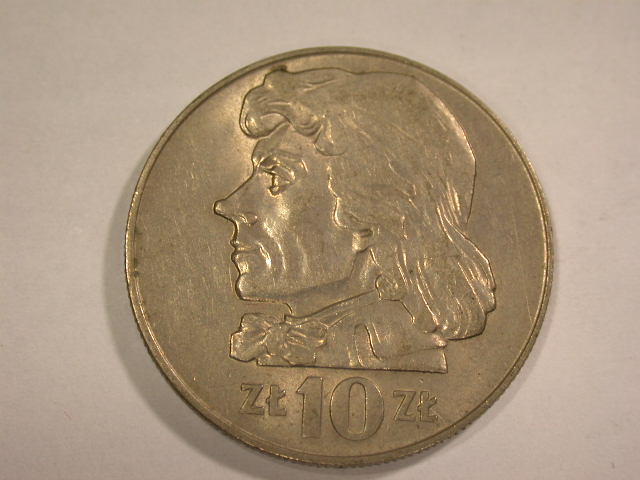 12057 Polen 10 Zloty 1969 in vz Umlaufmünze Kosciuszko Originalbilder