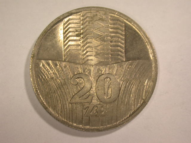 12057 Polen 20 Zloty 1973 Kornfeld in f.st/st Prachtexemplar !!