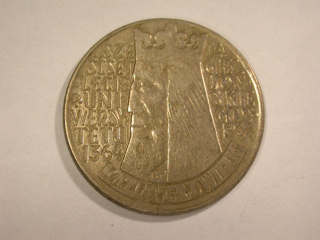  12057 Polen  10 Zloty  1964 vertiefte Schrift ss-vz   