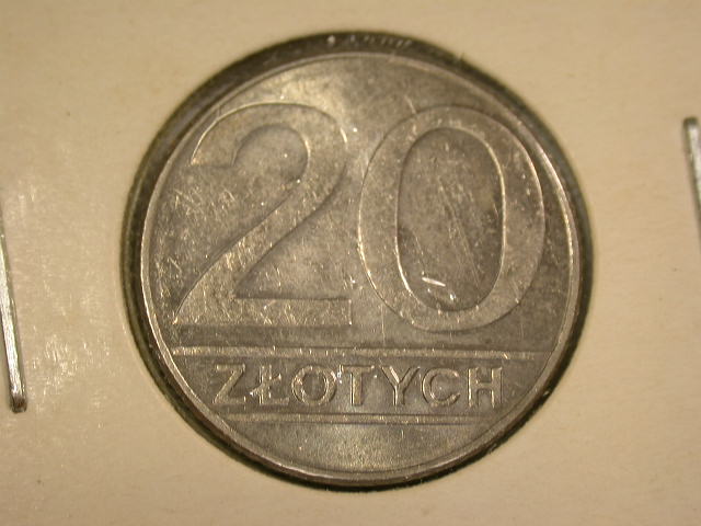  12057 Polen  20 Zloty   1989  in vz-st/f.st   