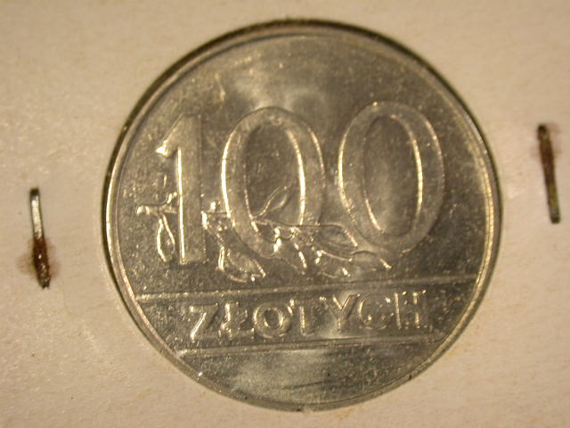 12057 Polen 100 Zloty 1990 in f.st/st
