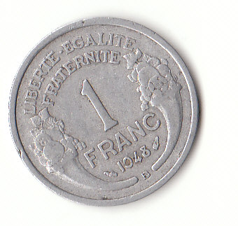  1 Francs Frankreich 1948 /  B  / (G218)   