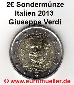 Italien 2 Euro Sondermünze 2013...G. Verdi...unc.   
