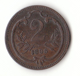  2 Heller Österreich 1896 (G229)   