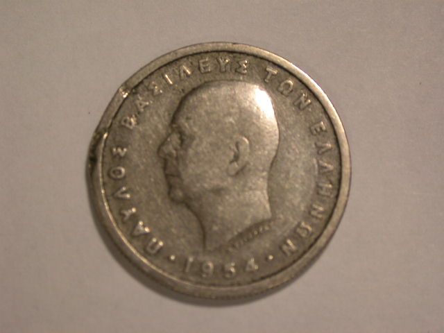  12058 Griechenland  1 Drachme 1954  in sehr schön Rf   