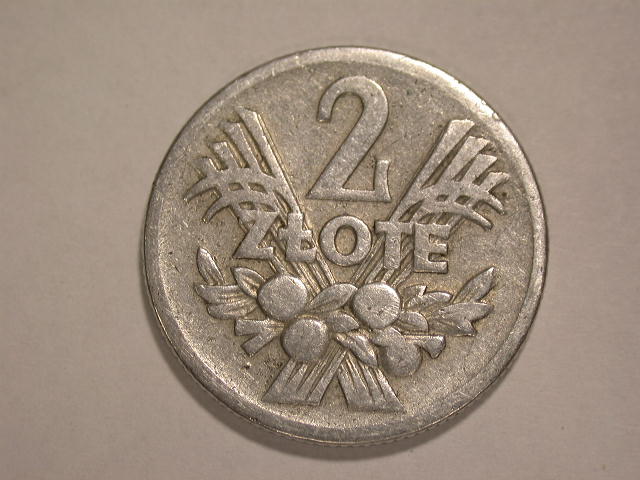 12058 Polen 2 Zloty 1958 in sehr schön