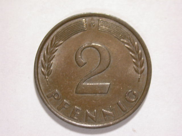  12059  BRD  2 Pfennig  1958 G in vz/vz-st   